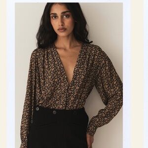 Doen Candace Top Villette Paisley Silk XS NWOT